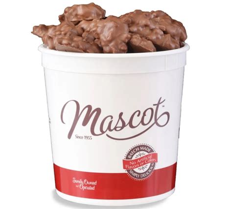 The ultimate indulgence: Mascot pecan caramel clusters enrobed in milk chocolate